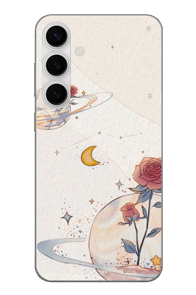 TechTree حافظة سيليكون متوافقة مع هاتف سامسونج جالاكسي S24 FE، بتصميم كوكب ون...