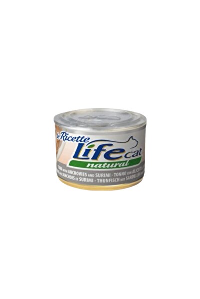 Life Cat لايف كات طعام رطب بالتونة الانشوجة والسوريمي للقطط 150g
