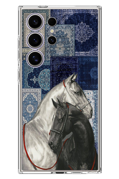 TechTree حافظة سيليكون متوافقة مع هاتف سامسونج جالاكسي S24 ULTRA باللون الأزر...