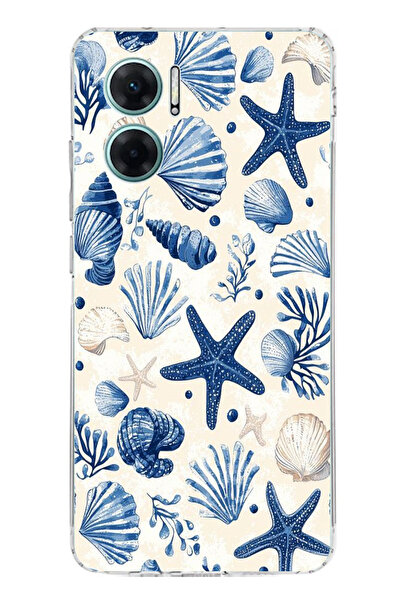 TechTree Printed Silicone Case Compatible with Redmi Note 11E Blue Sea Shell ...