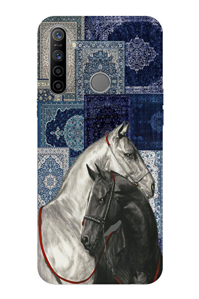 TechTree حافظة سيليكون متوافقة مع هاتف Realme 5i - 6i - C3 باللون الأزرق بنمط...