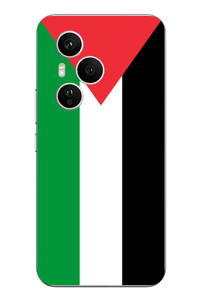 TechTree حافظة سيليكون متوافقة مع هاتف Honor 400 PRO بعلم فلسطين مطبوع