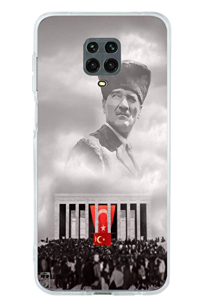 TechTree Redmi Note 9 Pro-9S Compatible Leader over the Clouds with Kalpakli Ataturk Printed Silicone Case