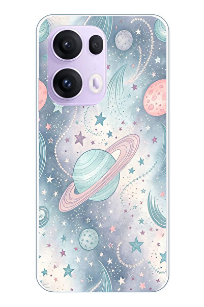 TechTree حافظة سيليكون ناعمة ملونة متوافقة مع هاتف OPPO Reno 13 PRO مطبوع