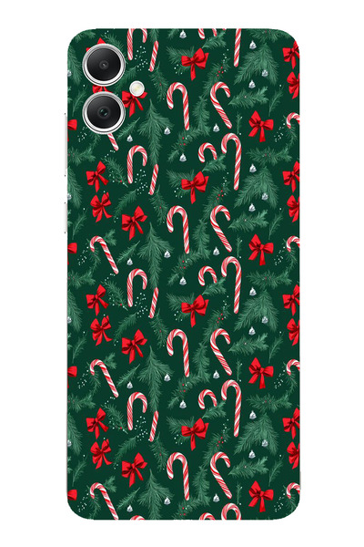 TechTree Samsung Galaxy A05 Compatible Christmas Tree and Candy Cane Printed Silicone Case