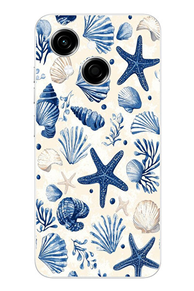 TechTree حافظة سيليكون مطبوع متوافقة مع Tecno Spark GO 1 بنمط الصدفة البحرية ...