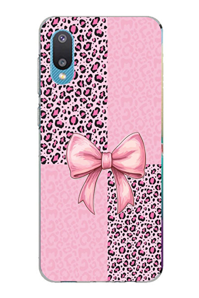 TechTree حافظة سيليكون متوافقة مع هاتف سامسونج جالاكسي A02 بنمط الفهد الوردي ...