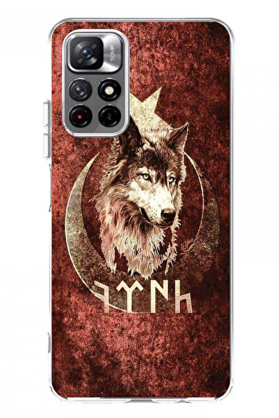 TechTree حافظة سيليكون مطبوع متوافقة مع هاتف Redmi 10 مع كتابة جوك ترك ونقش بوزكويرت