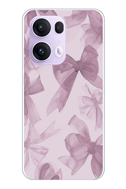 TechTree حافظة سيليكون متوافقة مع هاتف OPPO Reno 13 PRO باللون البنفسجي مطبوع