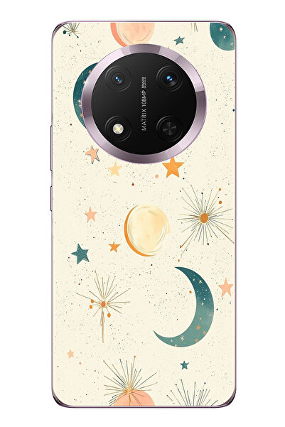 TechTree حافظة سيليكون متوافقة مع هاتف Honor Magic 7 Lite ذات خلفية كريمية وق...