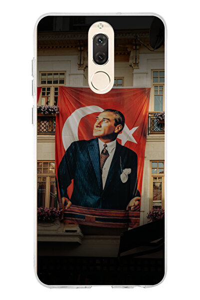 TechTree حافظة سيليكون متوافقة مع هاتف Huawei Mate 10 Lite بتفاصيل العلم العم...