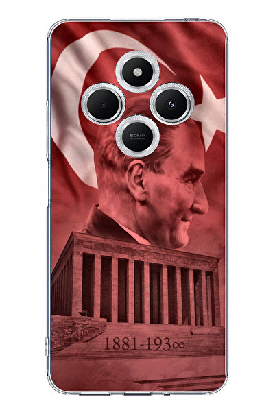 TechTree حافظة سيليكون متوافقة مع Redmi 14C تحمل صورة أتاتورك وانيماتيكابير م...