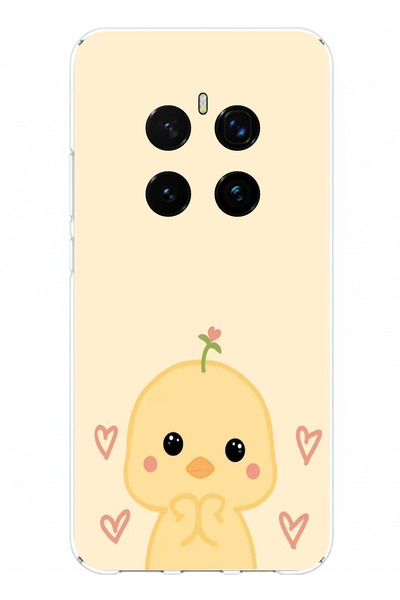 TechTree حافظة سيليكون مطبوع متوافقة مع هاتف Honor Magic 7 PRO بنمط كتكوت لطي...