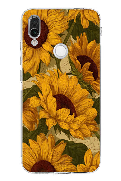 TechTree Redmi Note 7-7 Pro Compatible Golden Yellow Sunflower Garden Printed...
