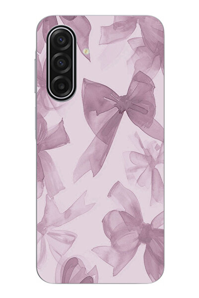 TechTree حافظة سيليكون متوافقة مع هاتف سامسونج جالاكسي A17 باللون البنفسجي مطبوع