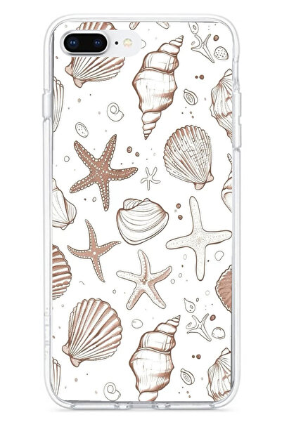 TechTree حافظة سيليكون مطبوع متوافقة مع هاتف iPhone 7 PLUS-8 PLUS باللون البن...