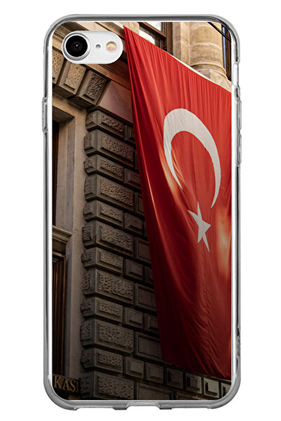 TechTree iPhone 7-8-Se 2020 Compatible Giant Turkish Flag Printed Silicone Case