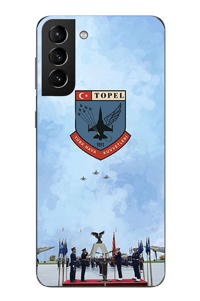 TechTree حافظة سيليكون متوافقة مع هاتف سامسونج جالاكسي S21 بلس من القوات الجو...