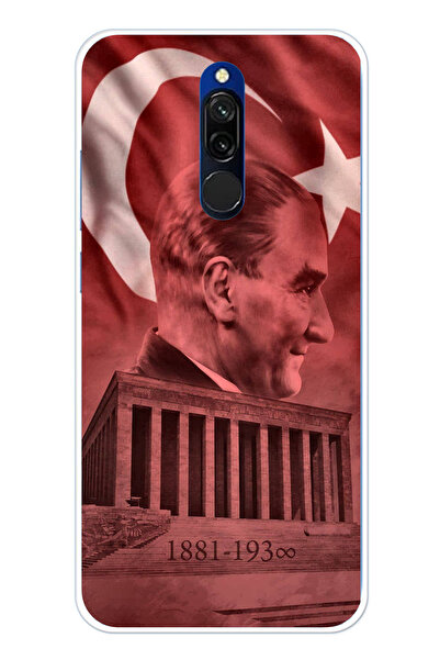 TechTree حافظة سيليكون متوافقة مع Redmi 8 تصور صورة أتاتورك وAnımitabir مطبوع