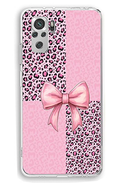 TechTree حافظة سيليكون متوافقة مع هاتف Redmi Note 10 / 10S بنمط الفهد الوردي ...