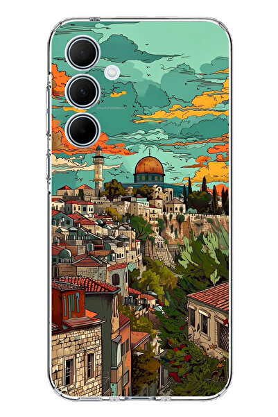 TechTree حافظة سيليكون متوافقة مع هاتف سامسونج جالاكسي A35 تحمل عبارة فلسطين ...