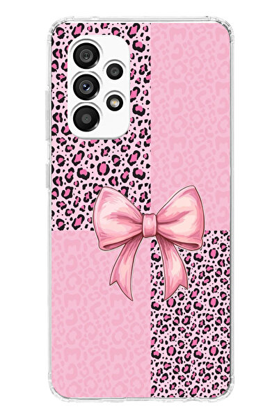 TechTree حافظة سيليكون متوافقة مع هاتف سامسونج جالاكسي A23 بنمط الفهد الوردي ...