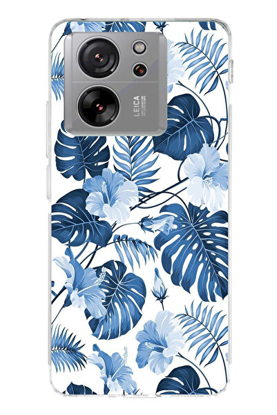 TechTree حافظة سيليكون مطبوع متوافقة مع هاتف Xiaomi Mi 13T-13T PRO بنمط أوراق...