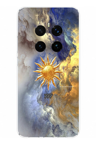 TechTree حافظة سيليكون متوافقة مع Honor Magic 7 PRO بتصميم 777 Sun and Cloud ...