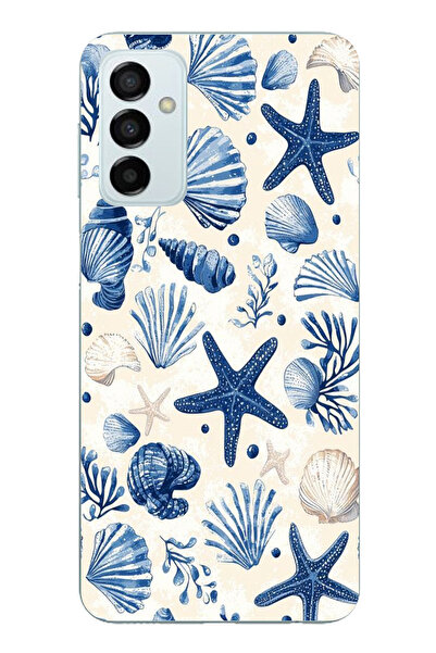 TechTree حافظة سيليكون مطبوع متوافقة مع هاتف سامسونج جالاكسي M14 بنمط صدفة ال...