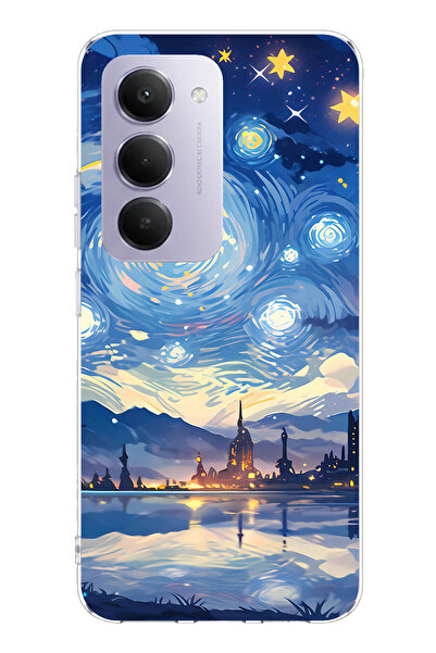 TechTree حافظة سيليكون متوافقة مع Redmi 15 4G بتصميم السماء المرصعة بالنجوم و...