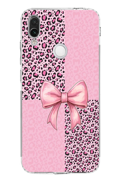 TechTree حافظة سيليكون متوافقة مع هاتف Redmi Note 7-7 PRO بنمط الفهد الوردي و...