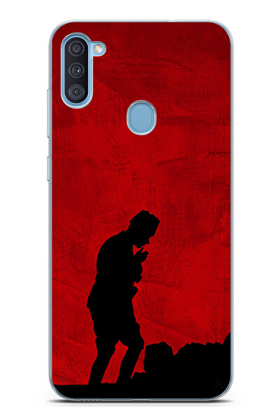 TechTree حافظة سيليكون أتاتورك مطبوع متوافقة مع هاتف سامسونج جالاكسي A11-M11 مع تفاصيل ظل وشكل خفي