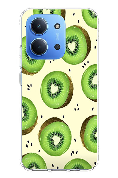 TechTree حافظة سيليكون متوافقة مع Redmi 15C وشرائح الكيوي الأخضر وقلب الكريست...