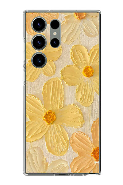 TechTree حافظة سيليكون متوافقة مع هاتف سامسونج جالاكسي S23 ULTRA بلون أصفر دي...