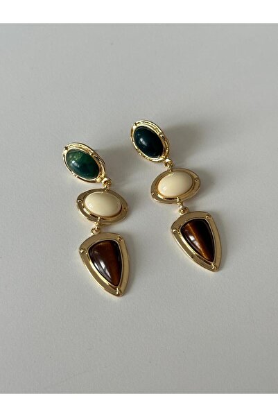 Charmist Kemik Sallantılı Zr 3 Sıra Küpe