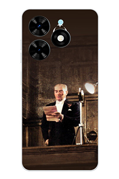 TechTree حافظة سيليكون متوافقة مع هاتف Tecno Spark 20-20C متوافقة مع خطاب مجل...