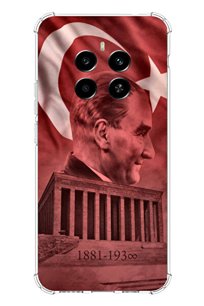 TechTree جراب سيليكون متوافق مع Realme 12 4G-12 Plus يحمل صورة أتاتورك وانيما...