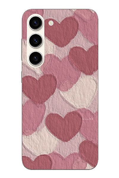 TechTree حافظة سيليكون متوافقة مع هاتف سامسونج جالاكسي S23 باللون الوردي البا...