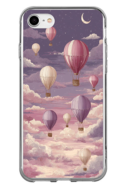 TechTree iPhone 7-8-Se 2020 Compatible Purple Sky and Flying Balloon Printed ...