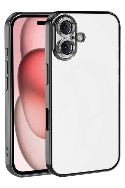 NewFace سيليكون آيفون 17 من إس بي تي آر إن إس مع عدسة (174615) - أسود