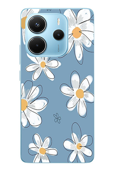 TechTree حافظة سيليكون متوافقة مع هاتف Redmi Note 14 4G باللون الأزرق ديزي جا...