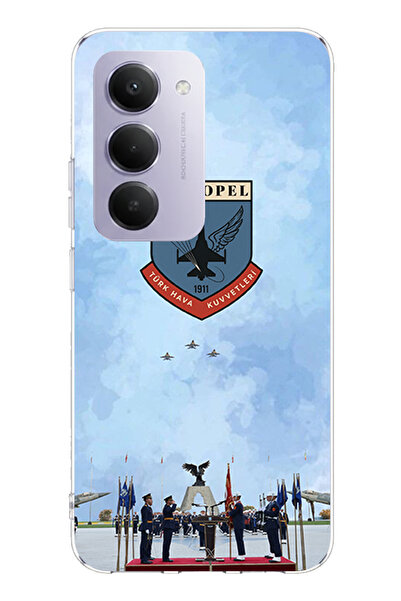 TechTree حافظة سيليكون متوافقة مع القوات الجوية التركية مطبوع لهاتف Redmi 15 4G