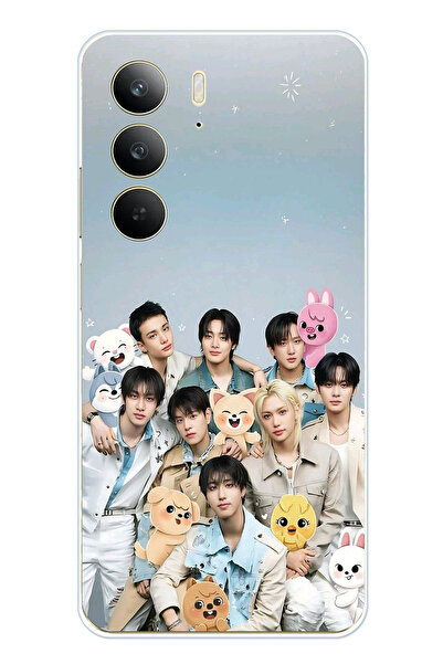 TechTree Realme C75 Compatible Tray Kids K-Pop Group and Skzoo Themed Printed Silicone Case