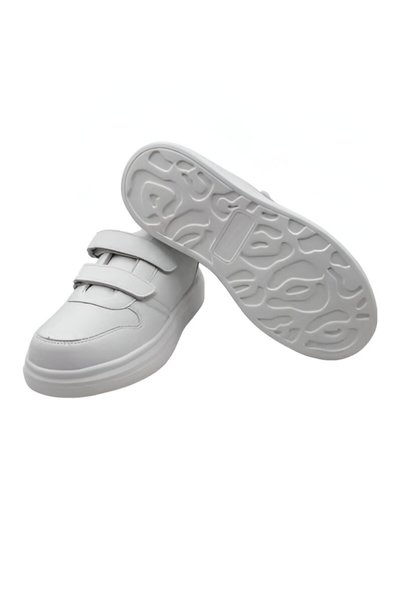 Generica Kids White Low-Top Velcro Trainers – School Wear