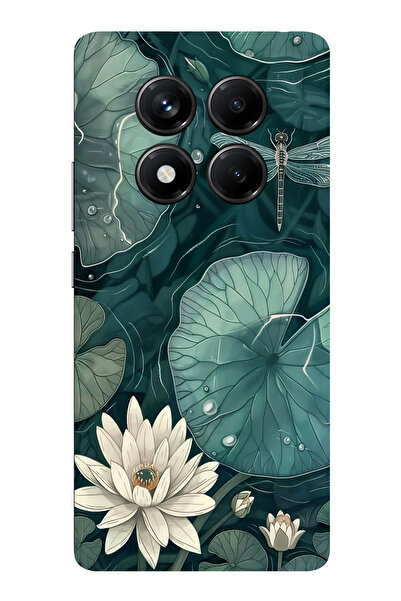 TechTree حافظة سيليكون متوافقة مع هاتف Redmi Note 14 PRO 5G على شكل زهرة اللو...