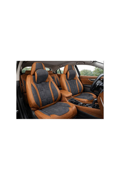 Lumi LUXURY Huse scaune auto universale fractionate 9D fata si spate maro gri antracit