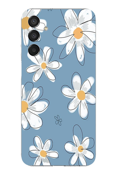 TechTree حافظة سيليكون متوافقة مع هاتف سامسونج جالاكسي M15 باللون الأزرق ديزي...