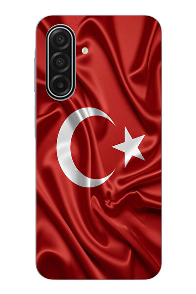 TechTree حافظة سيليكون متوافقة مع هاتف سامسونج جالاكسي A17 بعلم تركيا مطبوع