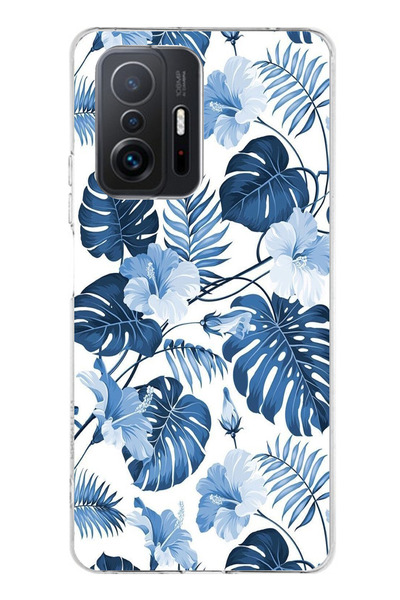 TechTree حافظة سيليكون مطبوع متوافقة مع هاتف Xiaomi Mi 11T-11T PRO بنمط أوراق...