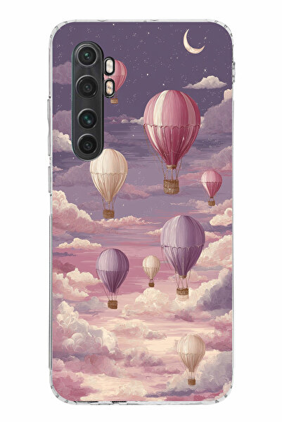 TechTree حافظة سيليكون متوافقة مع هاتف Mi Note 10 Lite باللون الأرجواني السما...